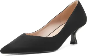 Kitten Heels for Women Pumps Closed Pointed Toe Heels 2 in Low Heels Comfy Formal Work Pumps