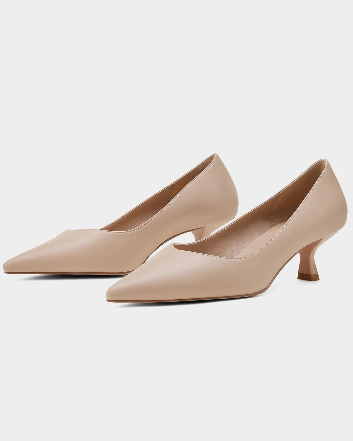 Kitten Heels for Women Pumps Closed Pointed Toe Heels 2 in Low Heels Comfy Formal Work Pumps
