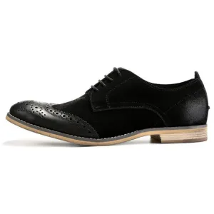 Men's Handmade Leather Wingtip Oxfords Shoes