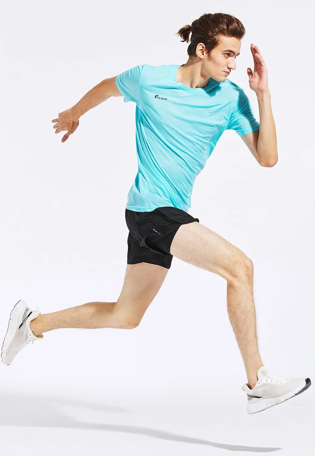 Men's Ultra Lightweight Running Shirts, Dry Fit Marathon Top Tee, Cool Short Sleeve Athletic T-Shirts