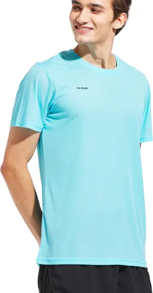 Men's Ultra Lightweight Running Shirts, Dry Fit Marathon Top Tee, Cool Short Sleeve Athletic T-Shirts