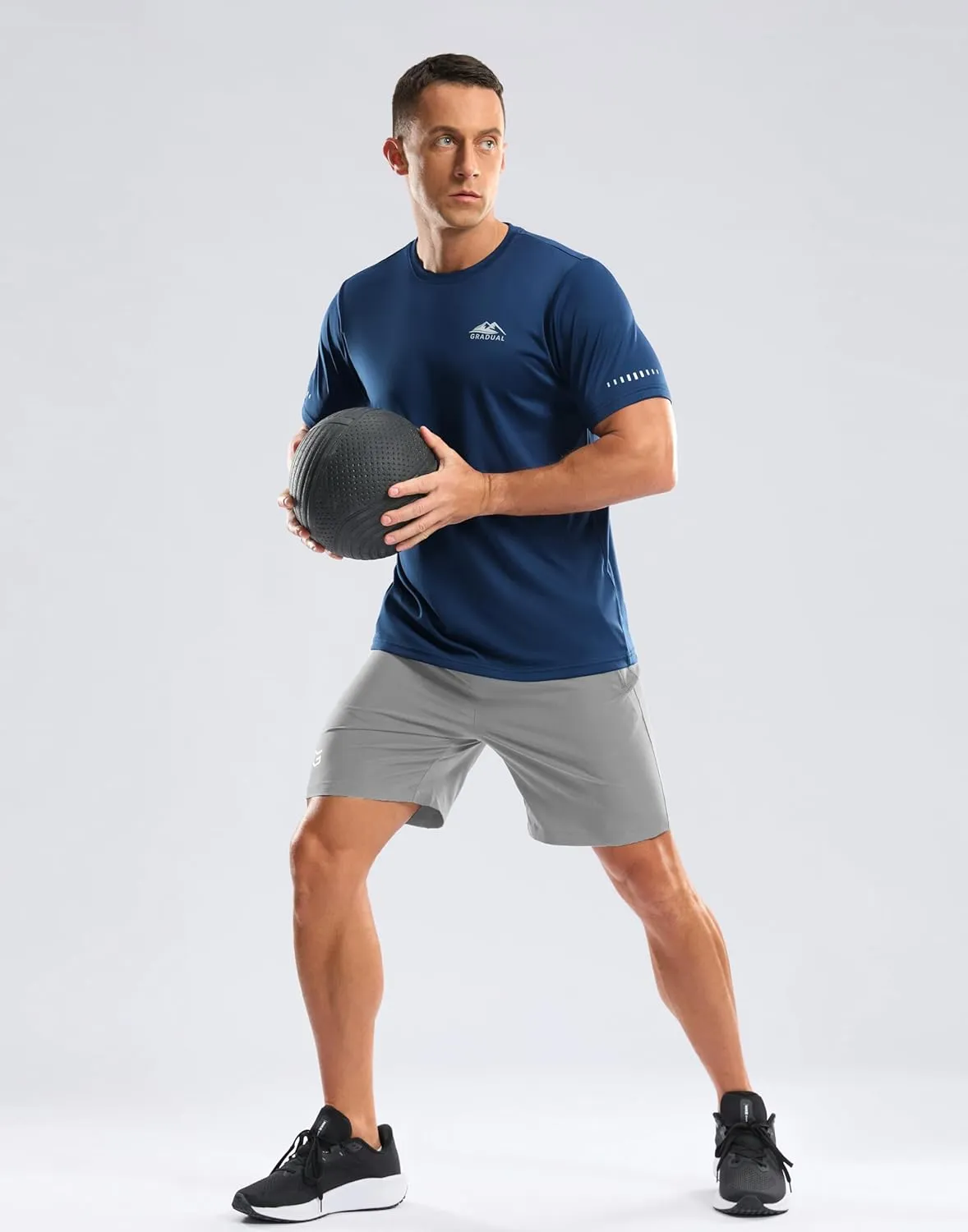 Men's UPF 50  Sun Protection Dry Fit Workout T-Shirts Rash Guard Swim Shirts Moisture Wicking Tee for Athletic, Beach, Hiking