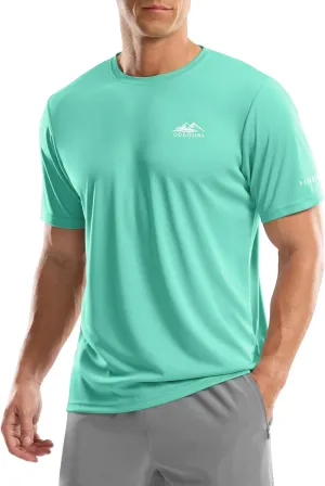 Men's UPF 50  Sun Protection Dry Fit Workout T-Shirts Rash Guard Swim Shirts Moisture Wicking Tee for Athletic, Beach, Hiking