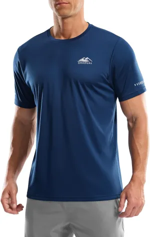Men's UPF 50  Sun Protection Dry Fit Workout T-Shirts Rash Guard Swim Shirts Moisture Wicking Tee for Athletic, Beach, Hiking