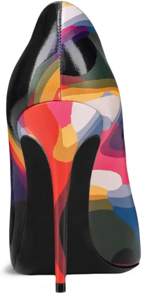 Milooey shoes Women's Sexy Stiletto High Heels Closed Pointed Toe Pumps Slip On Fashion Dress Party Club Shoes Size 4-16 US