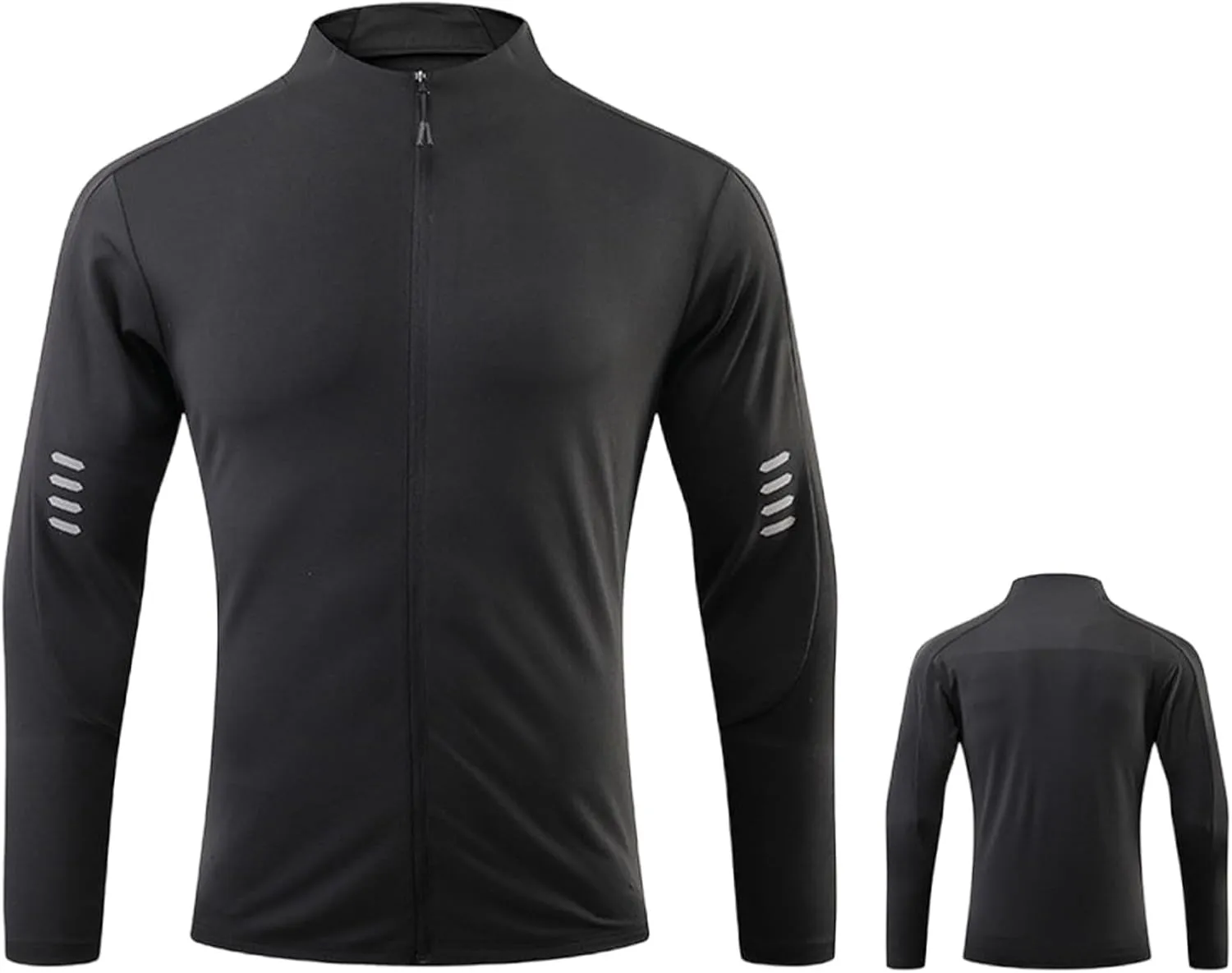 Moisture Wicking Shirts for Men Full Zip Quick Dry Long Sleeve Zipper Hoodie&Jacket Athletic Running Jacket M-3XL