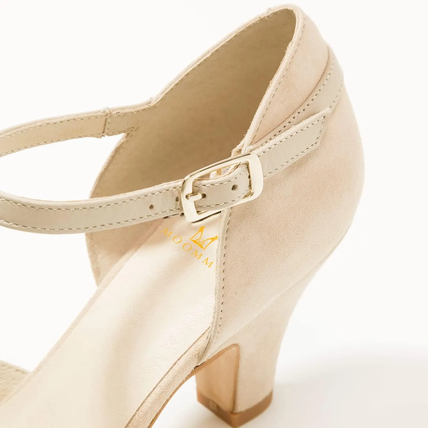 MOOMMO Women Elegant Kitten Heel Mary Jane Pumps Shoes Ankle T-Strap Round Closed Toe Cut-Out Dress Sandals Shoe Chunky Block Heels D-Orsay Suede Work Pump Fall fashion Office Wedding Spring 4-13 M US