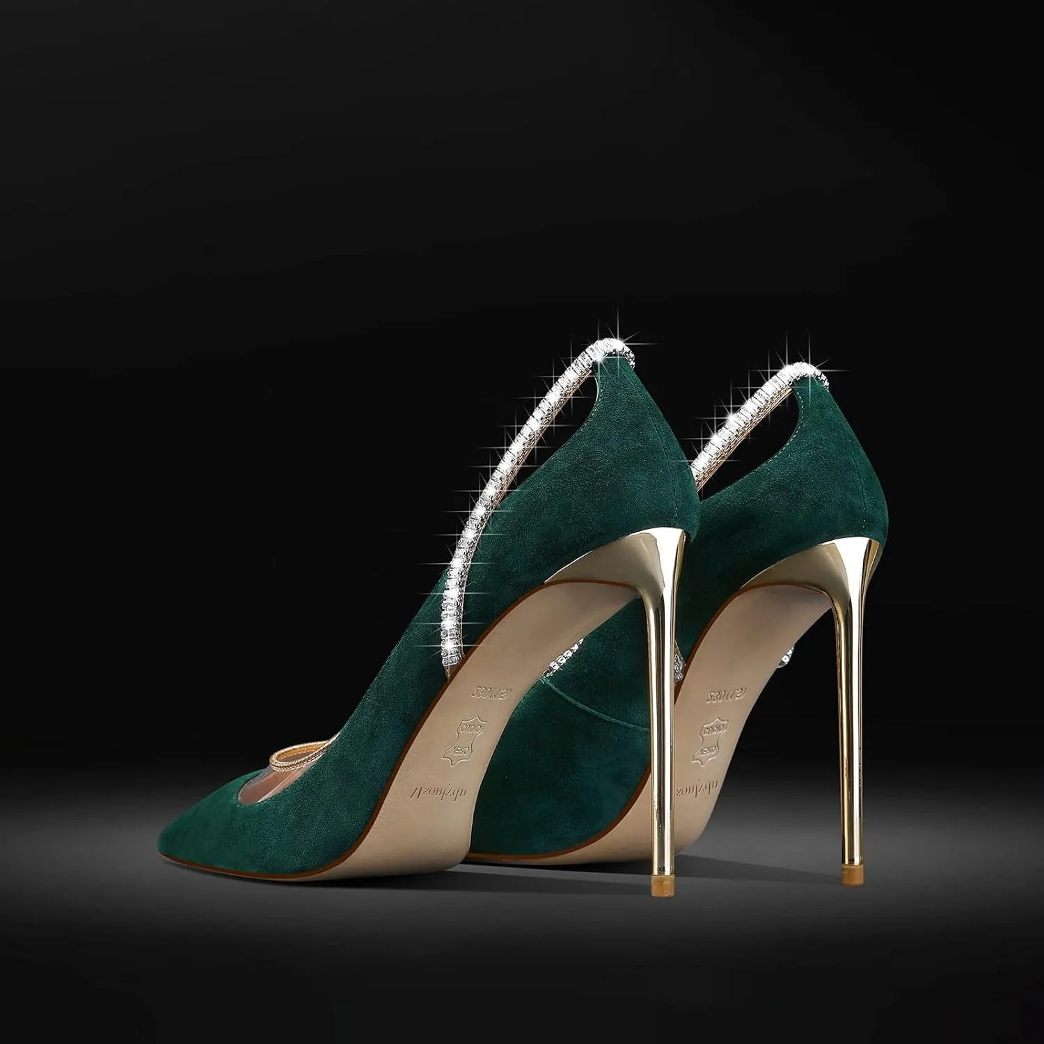 MSONLYDN Heels Dressy Casual Women Suede Pumps Women Stiletto High Heels Leather Pointed Toe for Prom 4 inch