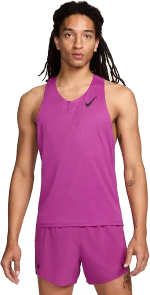 Nike AeroSwift Men's Dri-FIT ADV Running Singlet (Hot Fuchsia/Black, FN4231-518) Size Medium