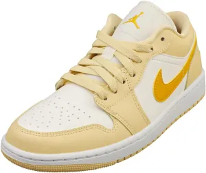 Nike Air Jordan 1 Low Women's Shoes (DC0774-170, Sail/Pale Vanilla/White/Yellow Ochre) Size 10