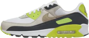 Nike Air Max 90 Men's Shoes (DM0029-107, White/Cyber/Dark Smoke Grey/Khaki) Size 14