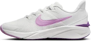 Nike Star Runner 4 Big Kids' Road Running Shoes (DX7615-103, Summit White/Viotech/Summit White) Size 6
