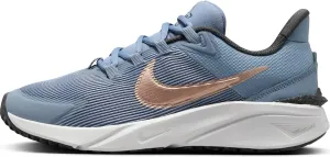 Nike Star Runner 4 Big Kids' Road Running Shoes (DX7615-405, Ashen Slate/Armory Navy/Pure) Size 4.5