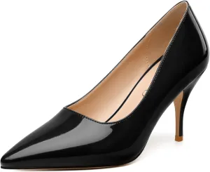 NUMALEO Women's Pumps Pointed Toe Heels Closed Toe High Heels Stiletto Comfortable Business Heels 3 Inch Wedding Party Dress Shoes