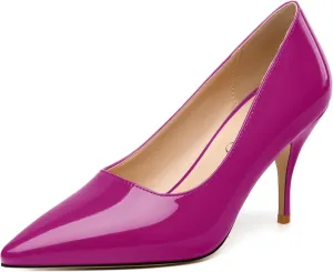 NUMALEO Women's Pumps Pointed Toe Heels Closed Toe High Heels Stiletto Comfortable Business Heels 3 Inch Wedding Party Dress Shoes