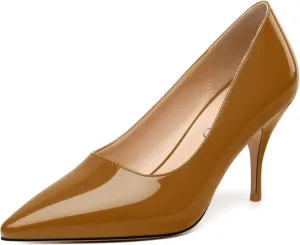 NUMALEO Women's Pumps Pointed Toe Heels Closed Toe High Heels Stiletto Comfortable Business Heels 3 Inch Wedding Party Dress Shoes