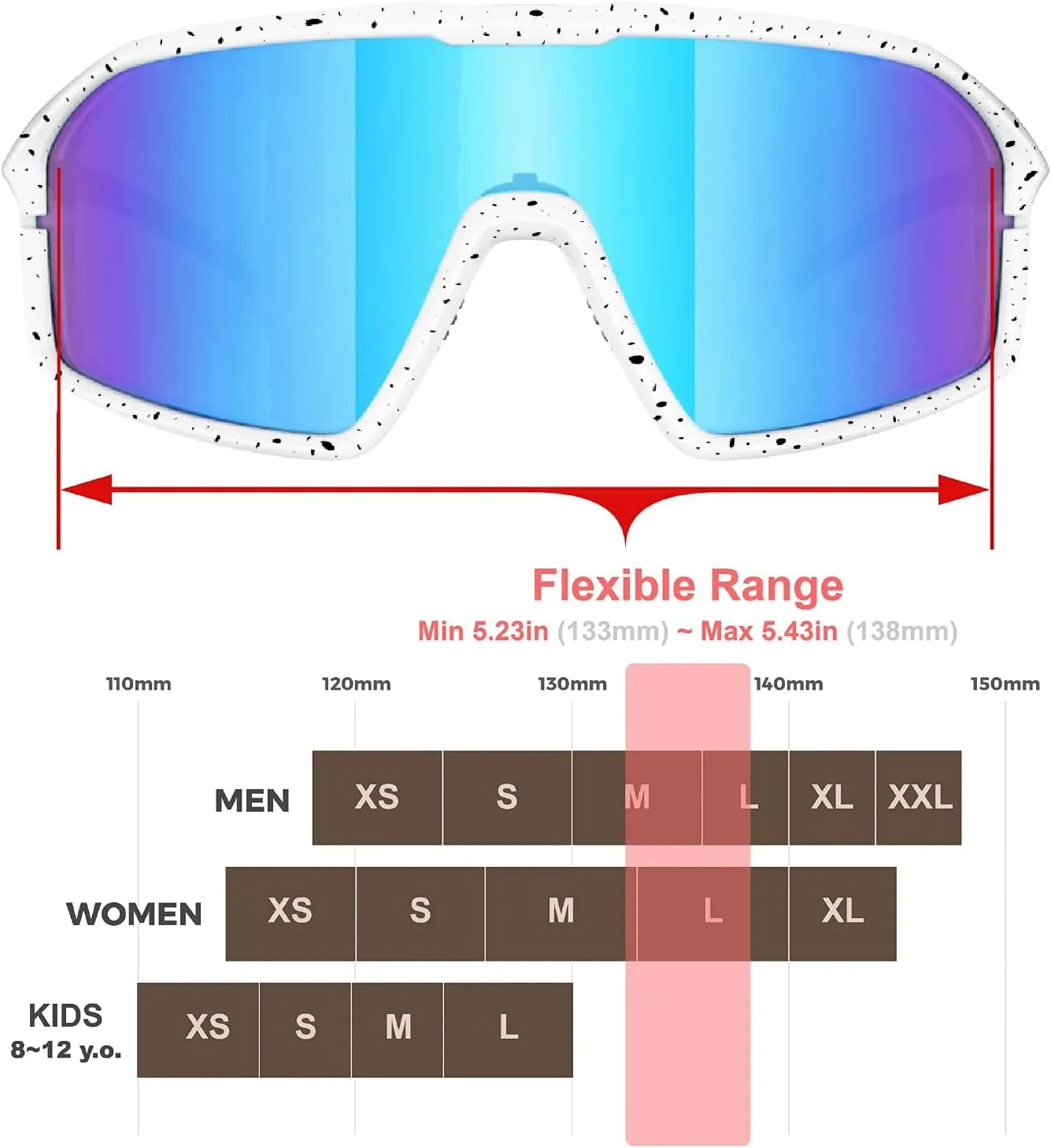 Polarized Cycling Sunglasses for Women and Men, Golfing Running Volleyball MTB and Outdoor sports