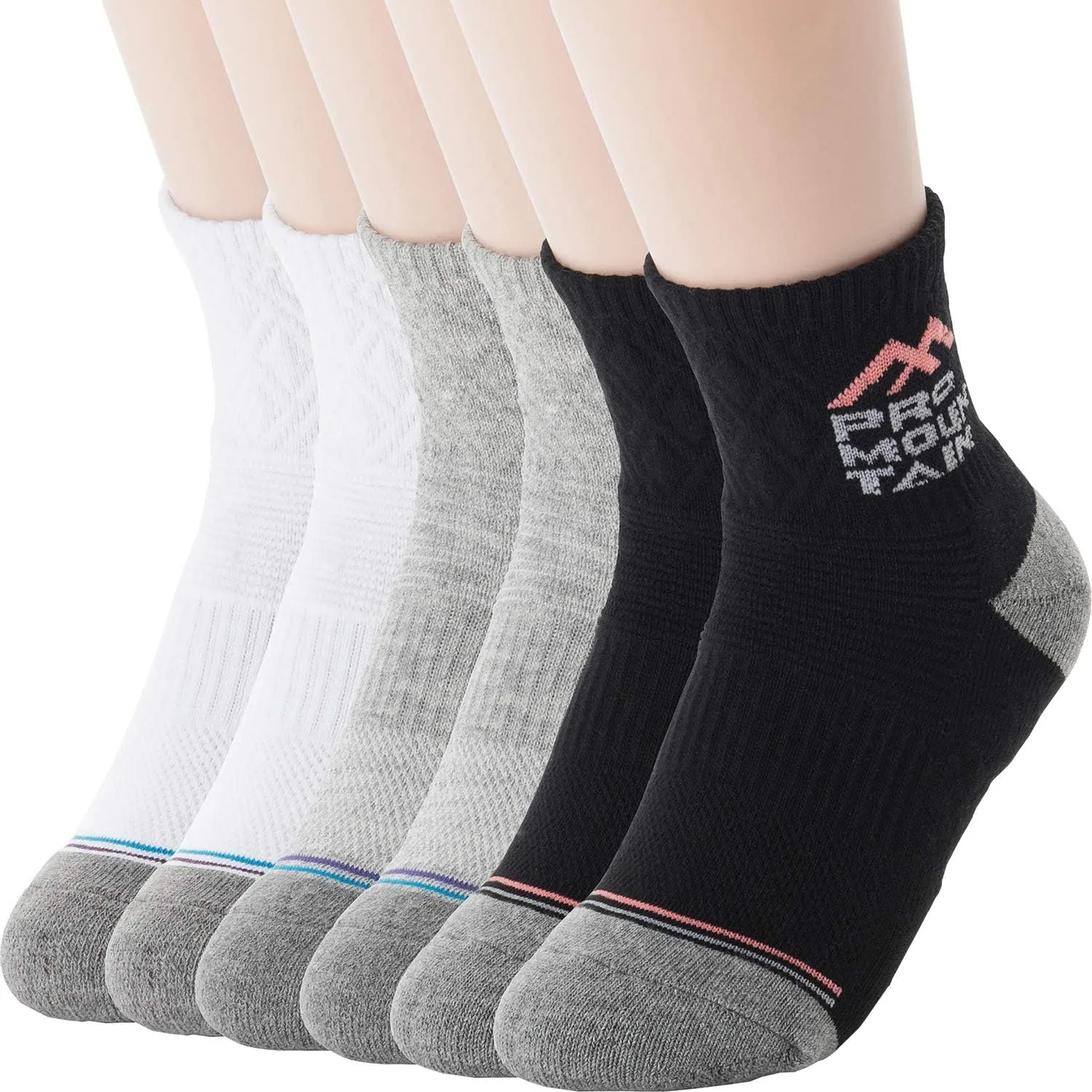 Pro Mountain Wide Toe Box For Health Cotton Compression Ankle Socks Athletic Hiking Mesh Quarter Length