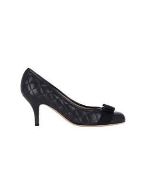 Quilted "Vara" Pumps – Black
