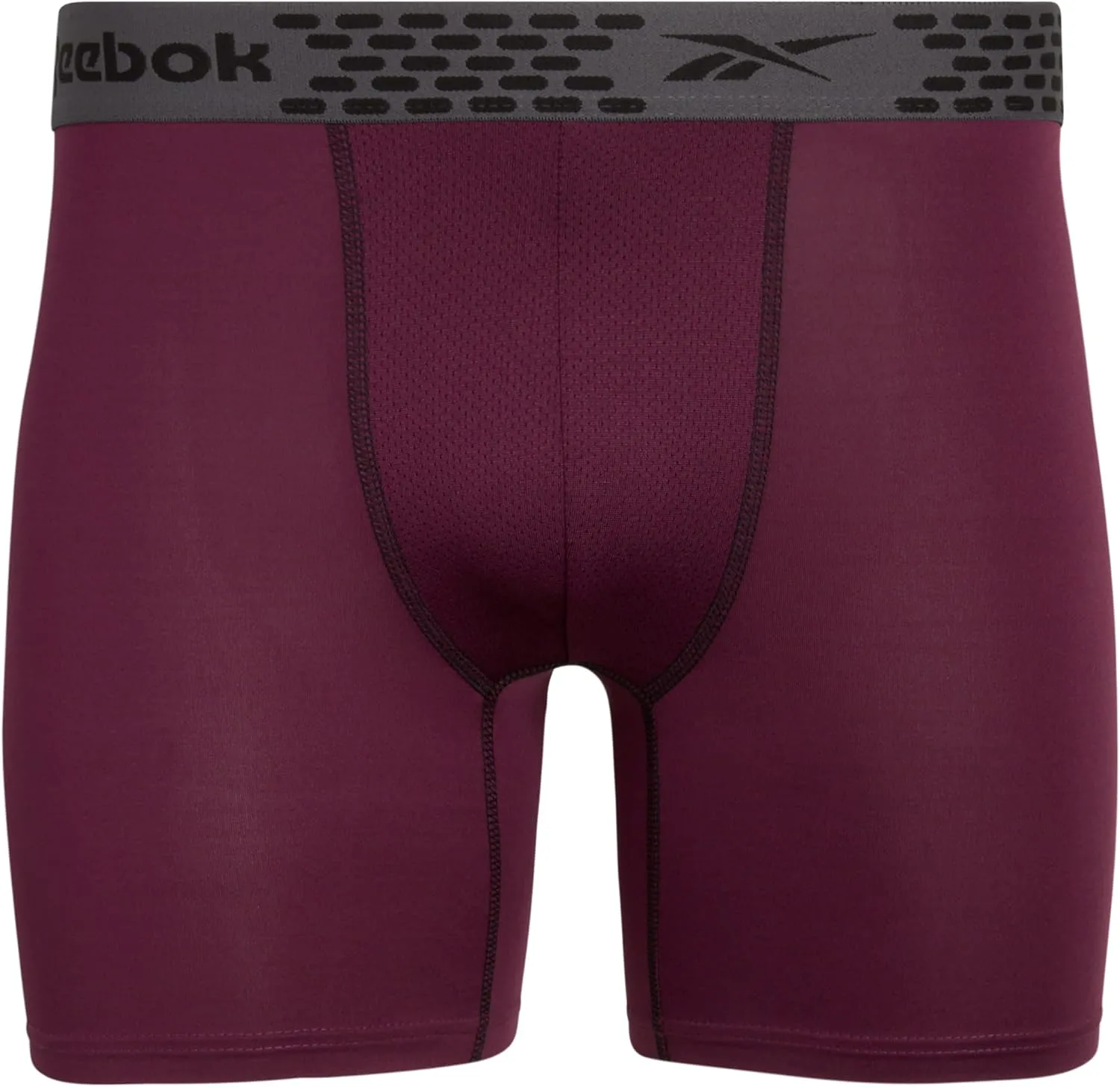 Rebook Mens Boxer Briefs - 4 Pack Moisture Wicking Stretch Performance Mens Underwear Boxers with Contour Pouch (Sizes: S-XL)