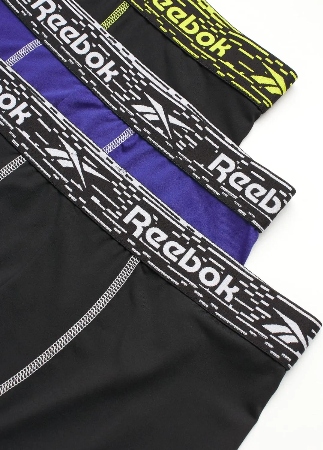 Reebok Mens Boxer Briefs - 3 Pack Moisture Wicking Stretch Performance Mens Underwear Boxers with Contour Pouch (Sizes: S-XL)