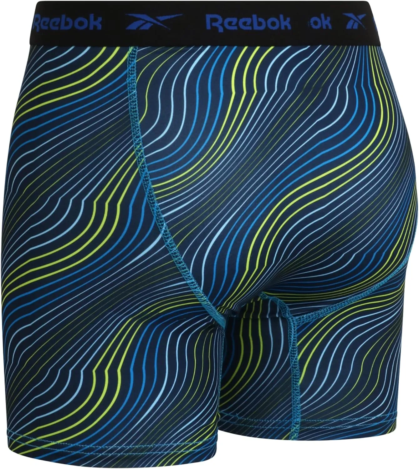 Reebok Mens Boxer Briefs - 4 Pack Moisture Wicking Stretch Performance Mens Underwear Boxers with Contour Pouch (Sizes: S-XL)