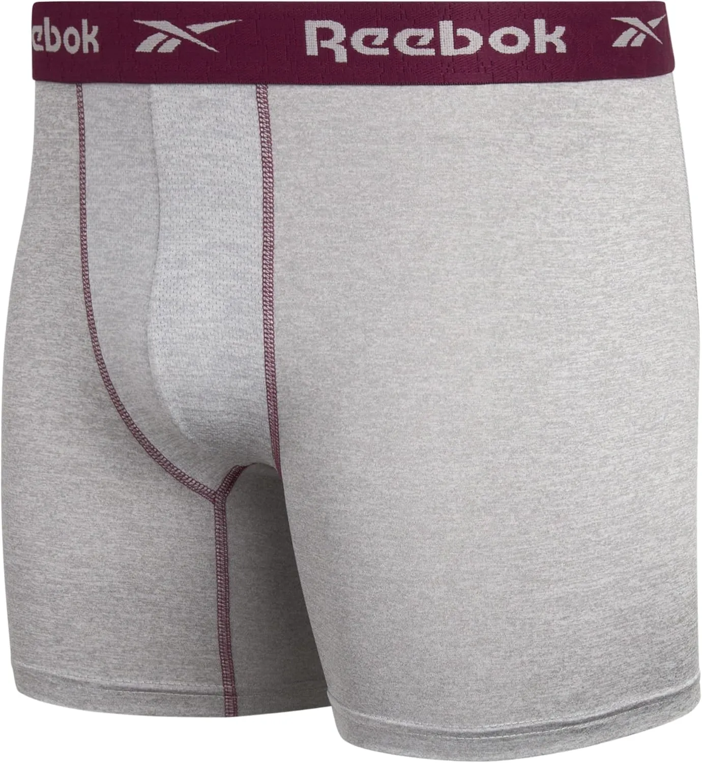 Reebok Mens Boxer Briefs - 4 Pack Moisture Wicking Stretch Performance Mens Underwear Boxers with Contour Pouch (Sizes: S-XL)