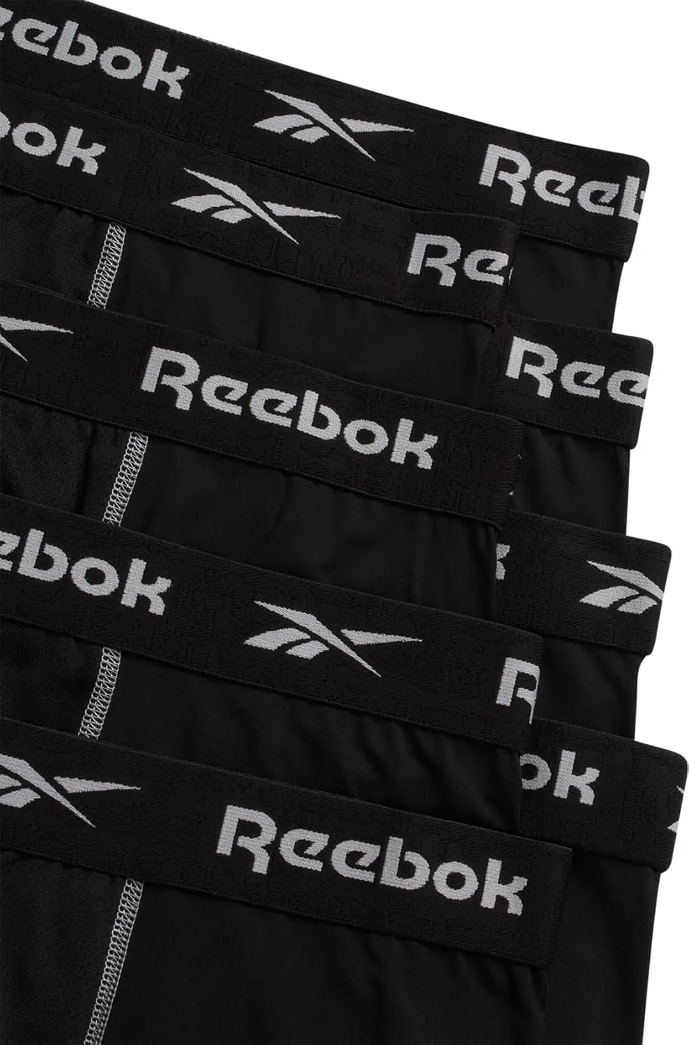 Reebok Mens Boxer Briefs - 8 Pack Stretch Performance Moisture Wicking Mens Underwear Boxers with Contour Pouch (Sizes: S-XL)