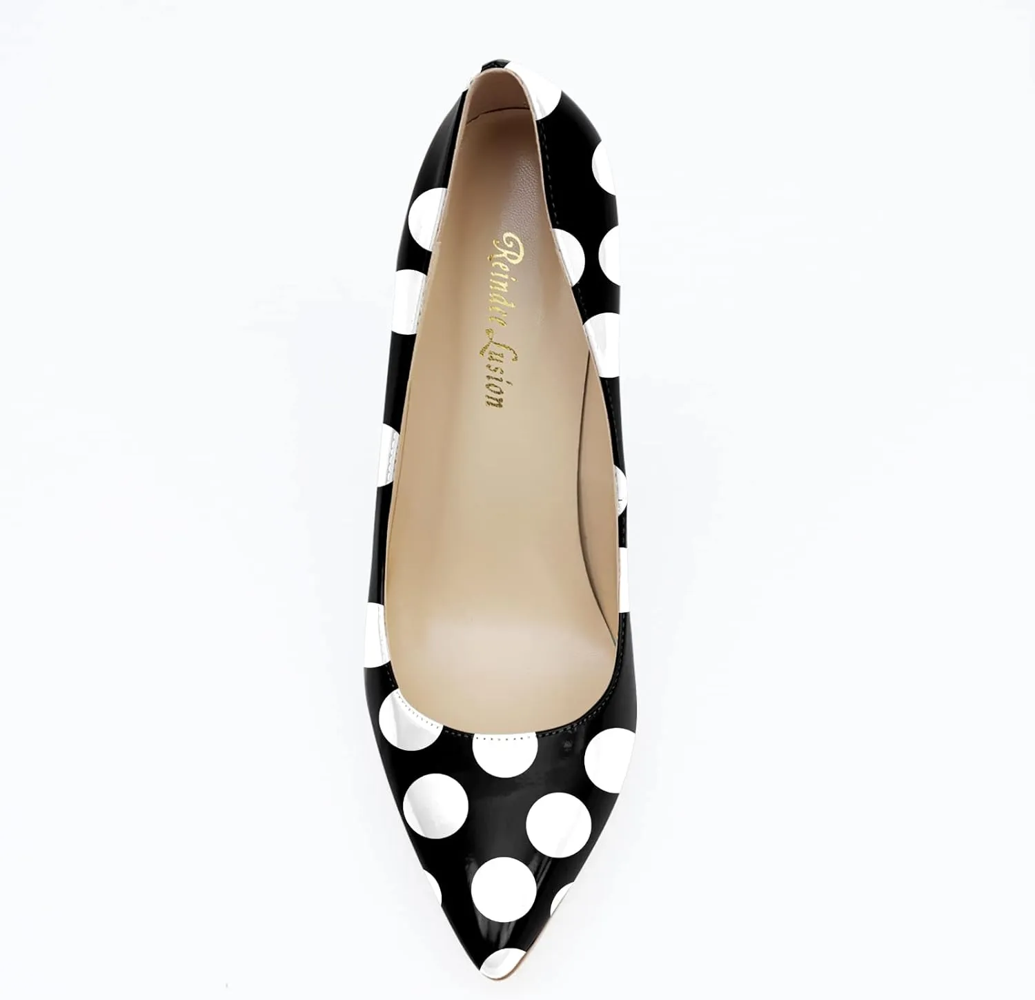 Reindee Lusion Womens High Stiletto Heels Pumps Music Note Printed Closed Toe Sexy Shoes
