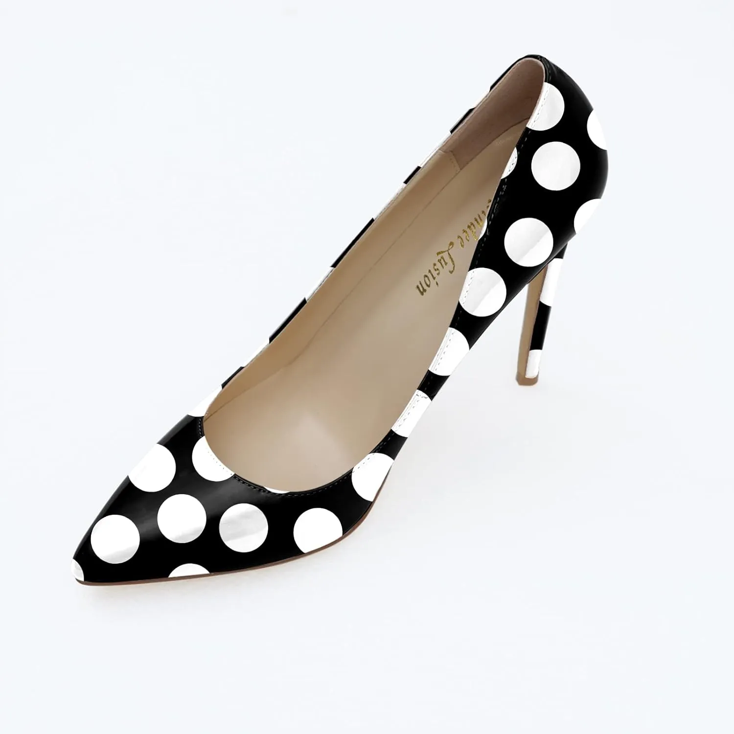 Reindee Lusion Womens High Stiletto Heels Pumps Music Note Printed Closed Toe Sexy Shoes