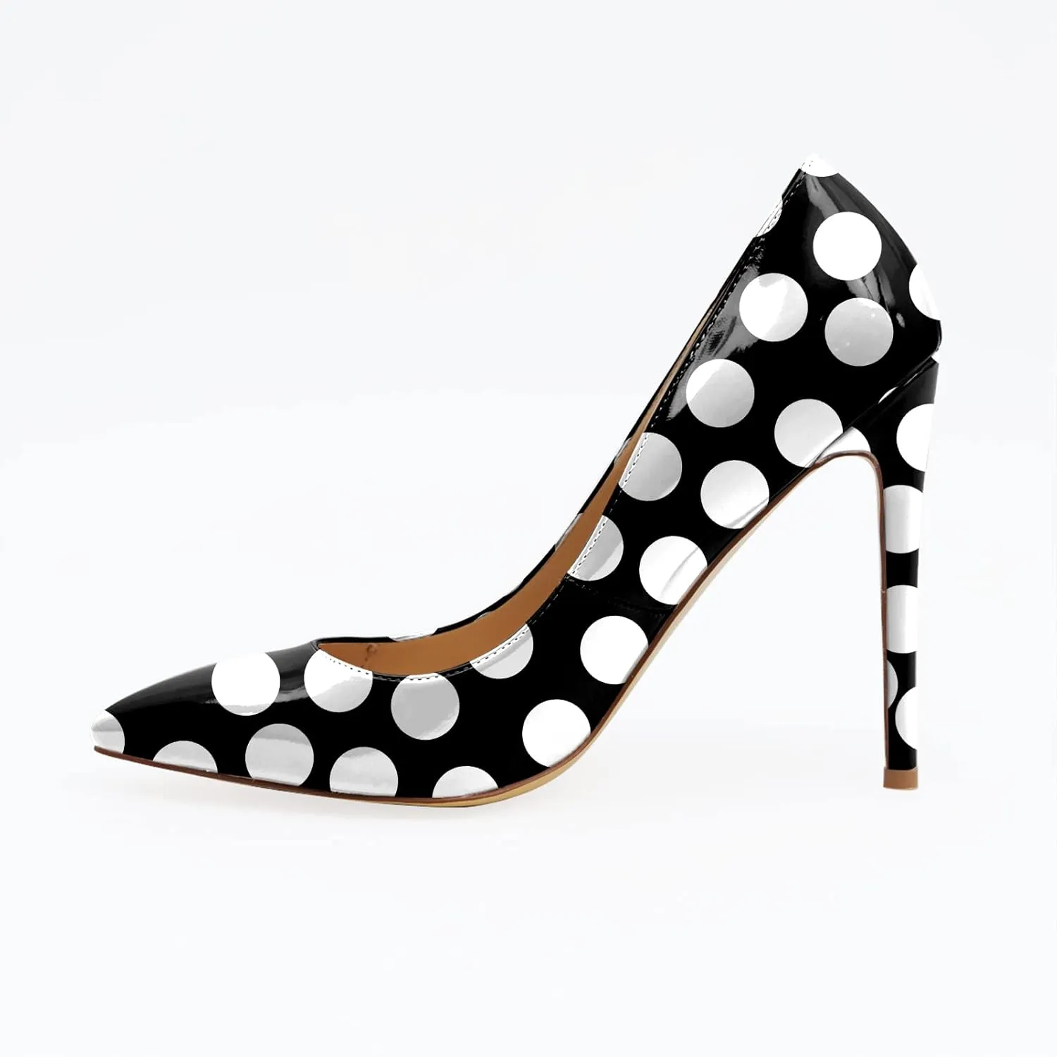 Reindee Lusion Womens High Stiletto Heels Pumps Music Note Printed Closed Toe Sexy Shoes