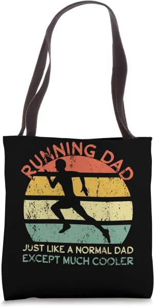 Retro Runner Daddy Endurance Father Vintage Running Dad Tote Bag