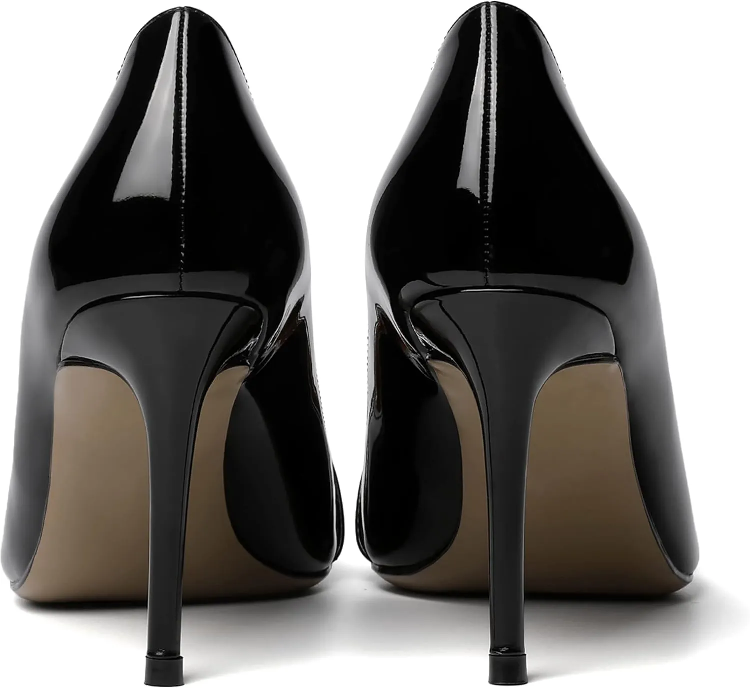 ROSERWISH Womens Fashion Party Patent Sexy Pointed Toe Slip On Stiletto High Heel Pumps Dress Shoes 3.5 Inch