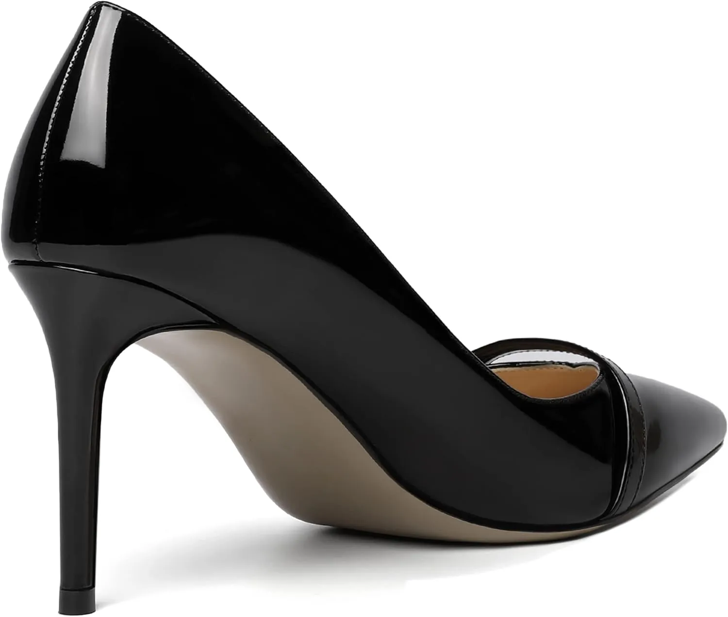 ROSERWISH Womens Fashion Party Patent Sexy Pointed Toe Slip On Stiletto High Heel Pumps Dress Shoes 3.5 Inch