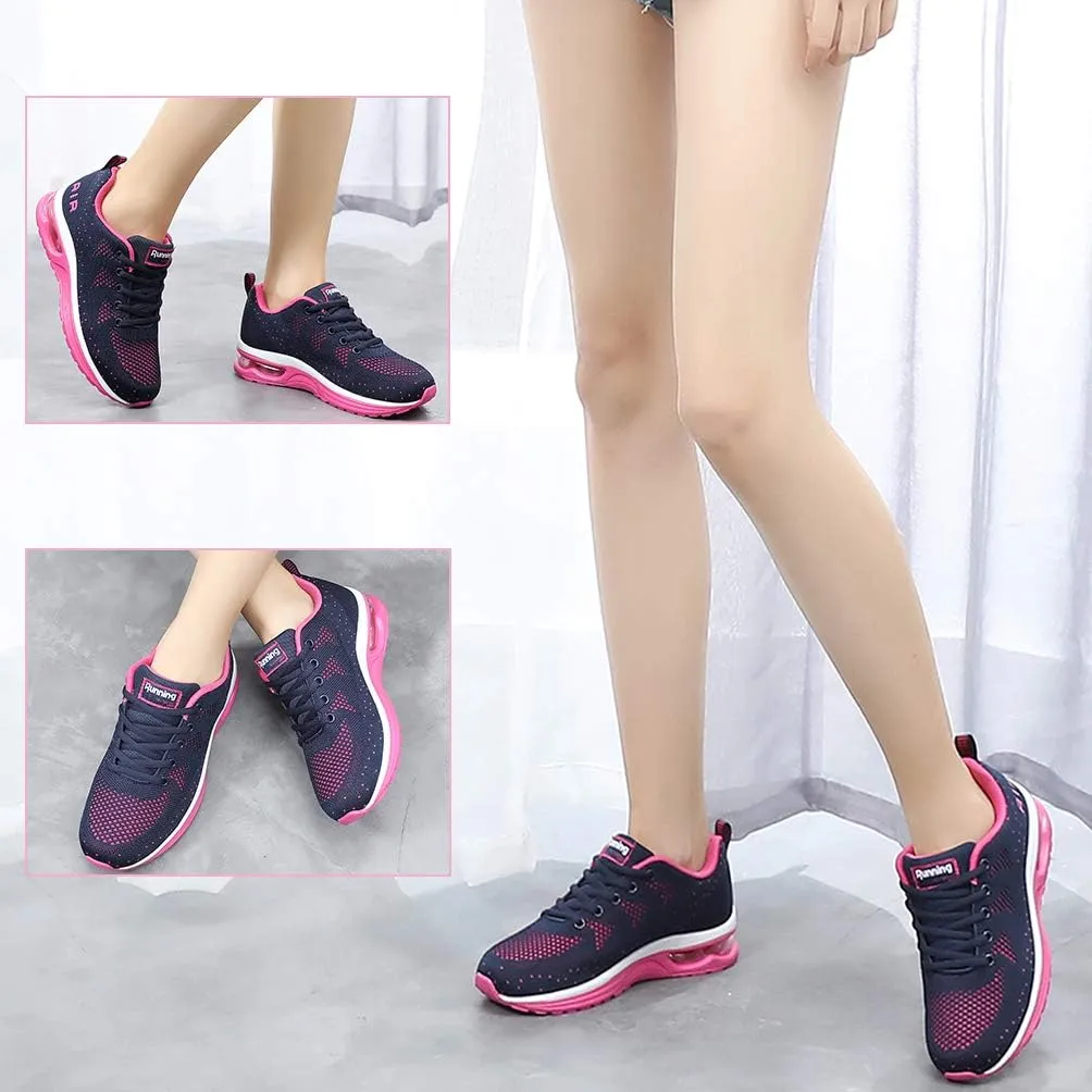 RUMPRA Women Sneakers Lightweight Air Cushion Gym Fashion Shoes Breathable Walking Running Athletic Sport