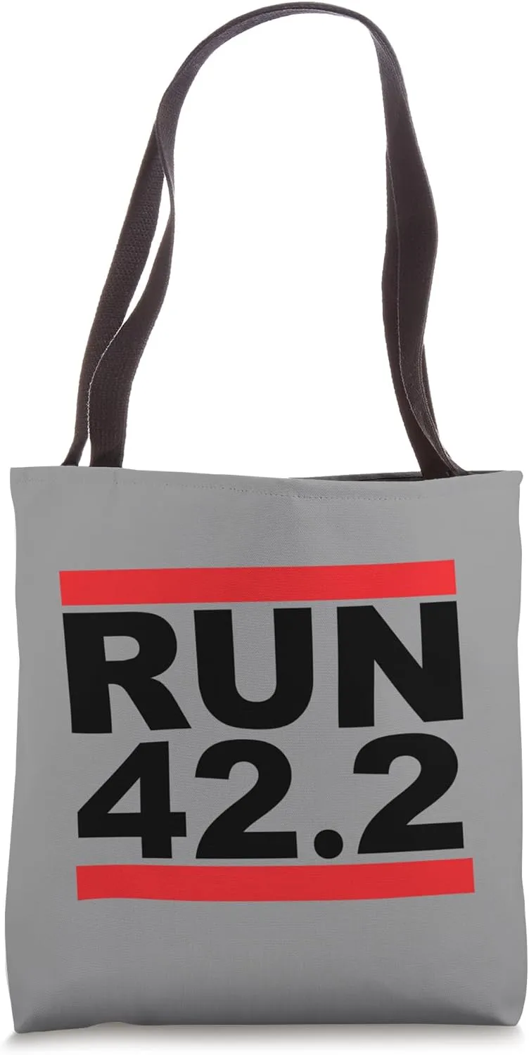 RUN 42.2 KILOMETERS Metric Marathon Runner Running Inspired Tote Bag