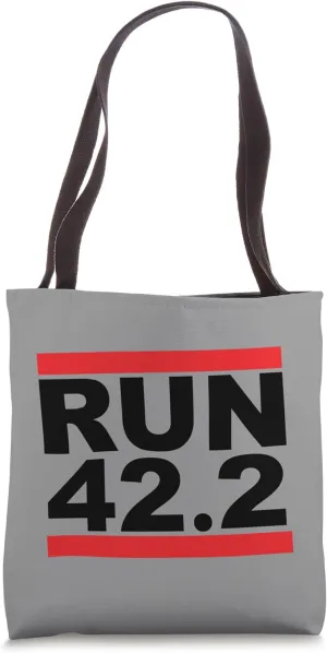 RUN 42.2 KILOMETERS Metric Marathon Runner Running Inspired Tote Bag