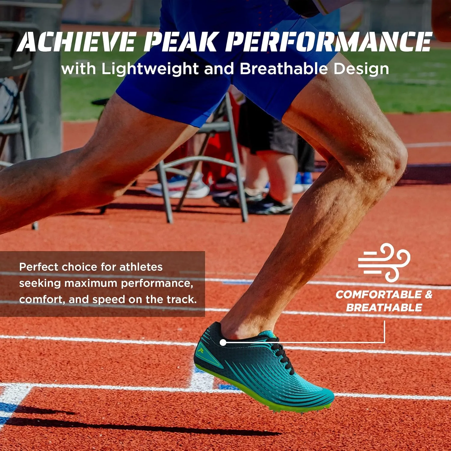 RUNIC Track & Field Shoes for Men, Women & Kids – Pro Running Spikes for Sprint, Race & Training – 7 Spikes   Extra Spikes & Wrench (US Men Size)