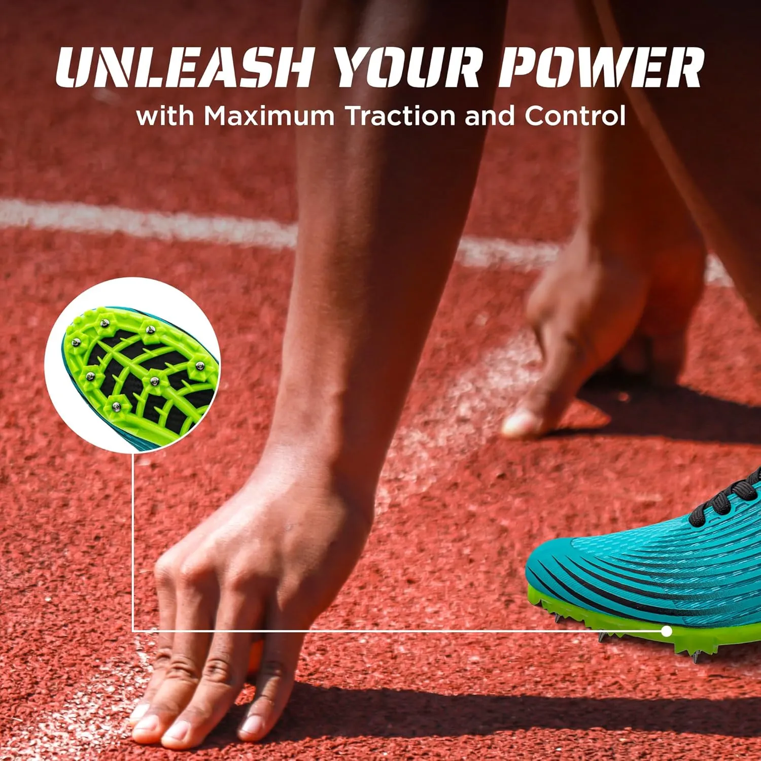 RUNIC Track & Field Shoes for Men, Women & Kids – Pro Running Spikes for Sprint, Race & Training – 7 Spikes   Extra Spikes & Wrench (US Men Size)