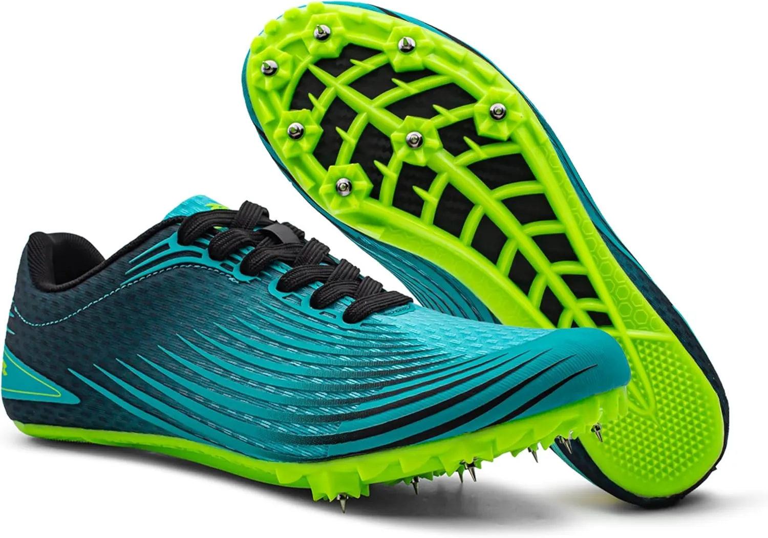 RUNIC Track & Field Shoes for Men, Women & Kids – Pro Running Spikes for Sprint, Race & Training – 7 Spikes   Extra Spikes & Wrench (US Men Size)
