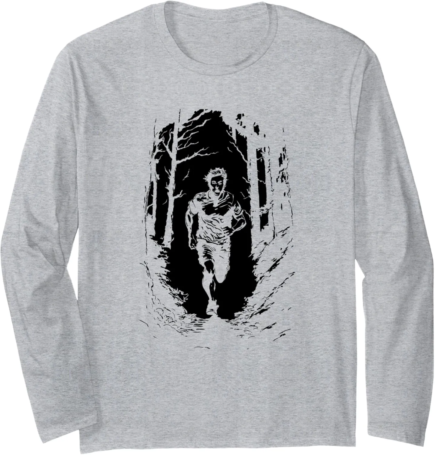 Runner In The Forest Outdoor Runner Running In The Wild Long Sleeve T-Shirt