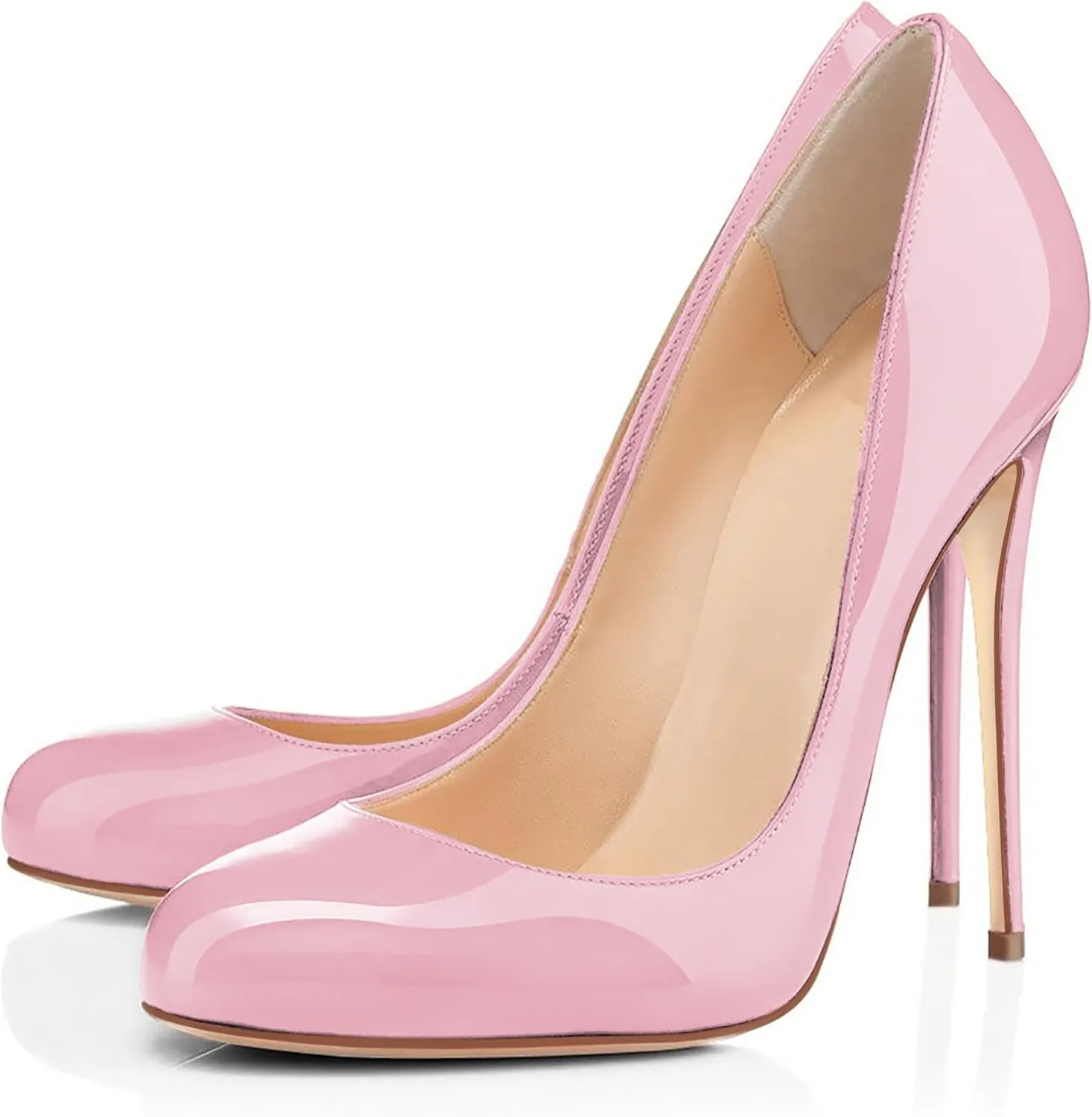 SAMMITOP Women's Classic Round Toe High Heels Dress Pumps