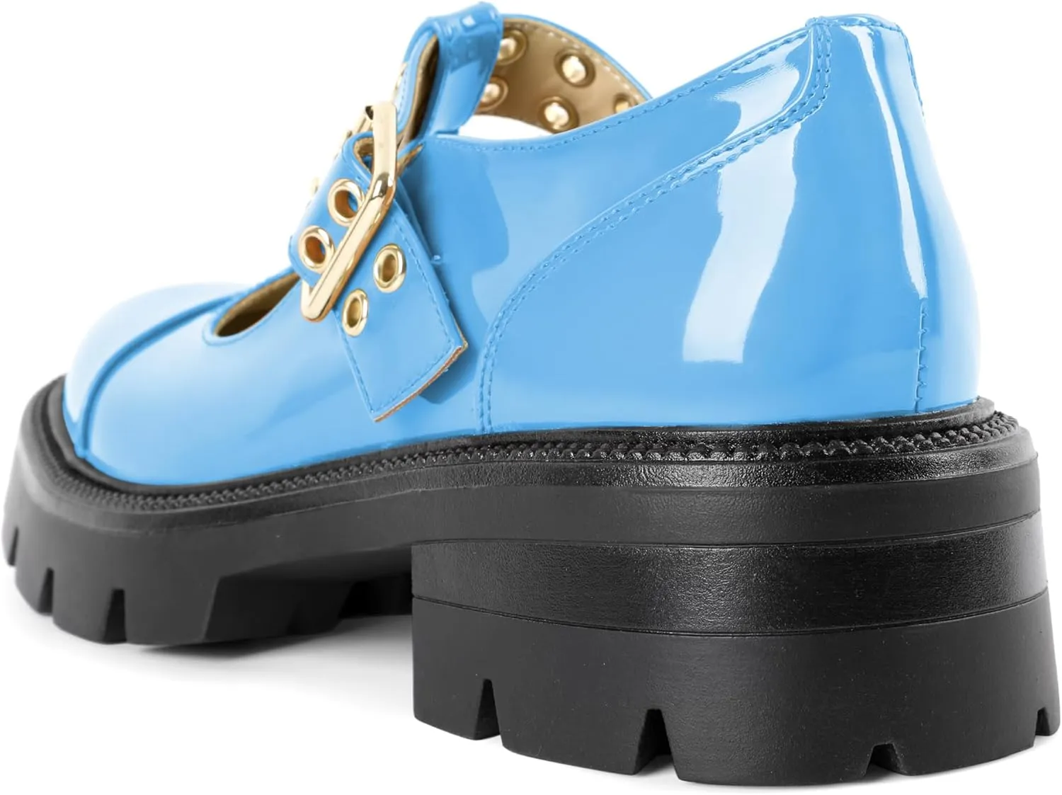SAMMITOP Women's Mary Jane Shoes Platform Lug Sole Low Heel Chunky Pumps Round Toe Oxfords Shoes Kawaii Punk Goth Uniform Dress Shoes 2 Inches