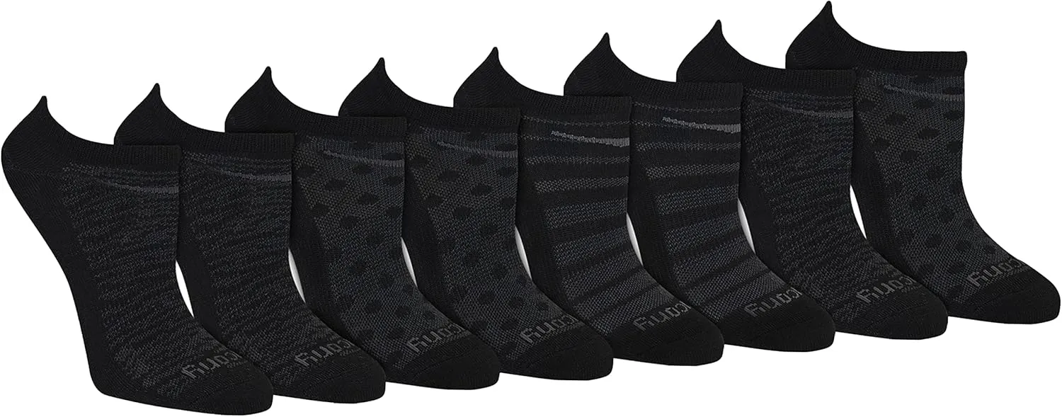 Saucony Women's RunDry Performance Super Lite No-Show Athletic Socks, (8 Pairs)