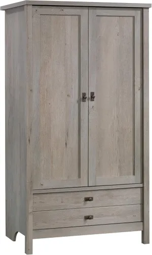 Sauder Cottage Road Armoire, L: 32.44" x W: 21.73" x H: 59.17", Mystic Oak finish