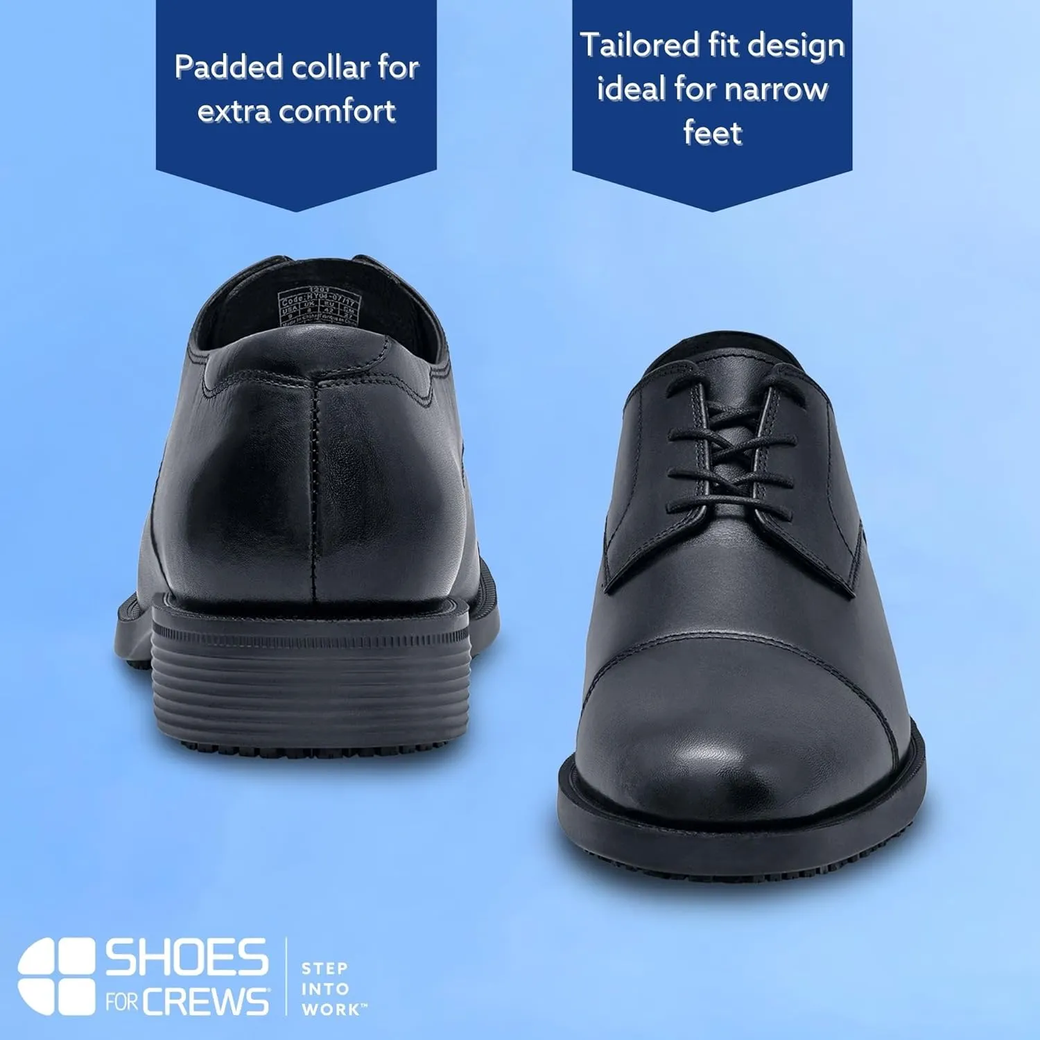 Shoes for Crews Dress Shoes for Men, Men’s Oxfords, Zapatos De Vestir para Hombre, Slip Resistant, Safety, Brown or Black