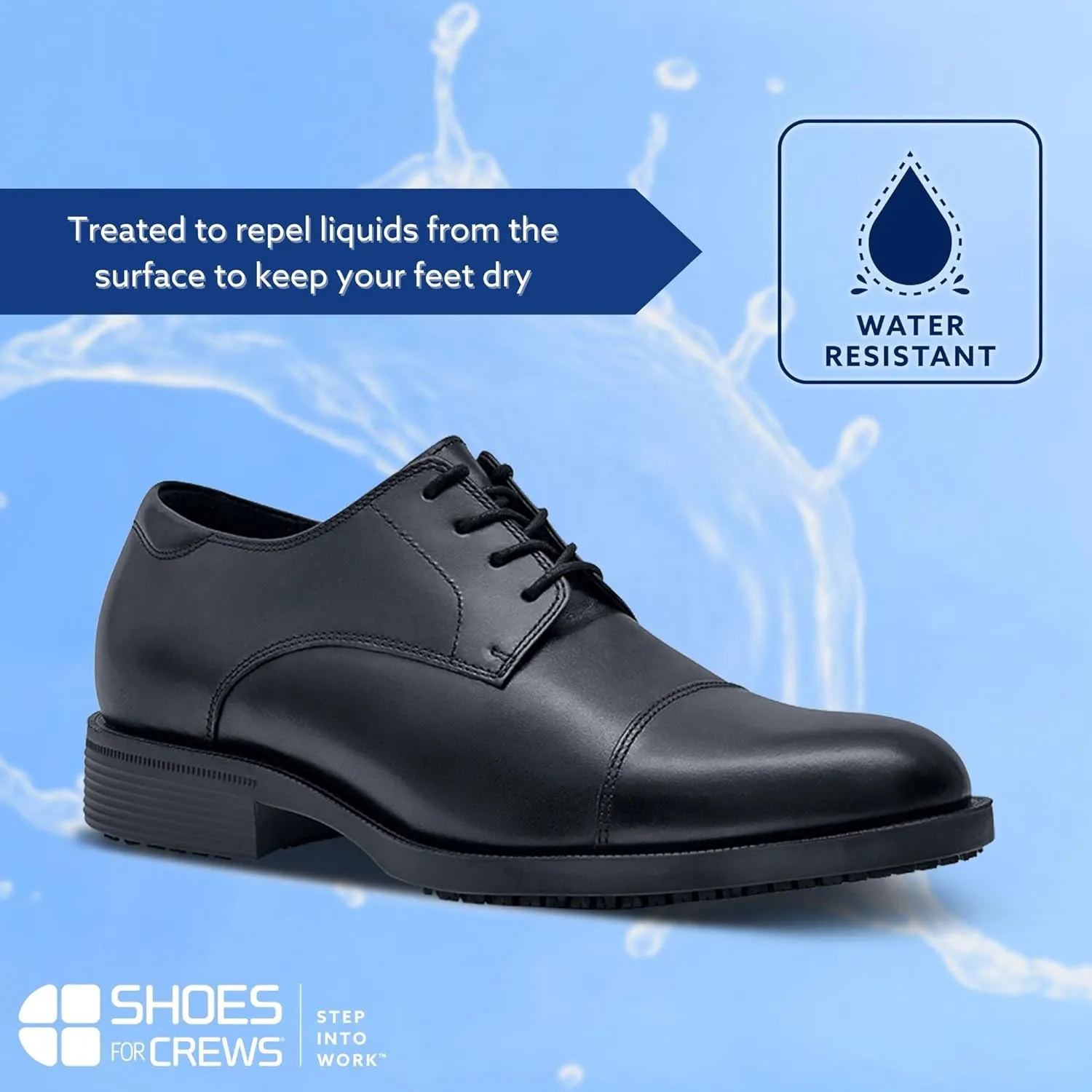 Shoes for Crews Dress Shoes for Men, Men’s Oxfords, Zapatos De Vestir para Hombre, Slip Resistant, Safety, Brown or Black