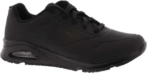 Skechers Men's Work Uno SR Sutal Lace Up Skech AIR 200054 P Food Service Shoe, Black, 14
