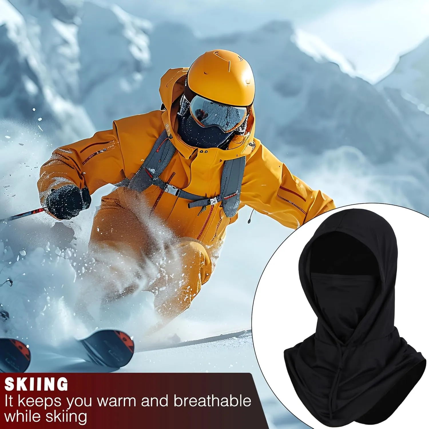 Ski Mask for Men Women, Balaclava Full Face Head Neck Gaiter Cover, Summer UV Protection Cooling Outdoor