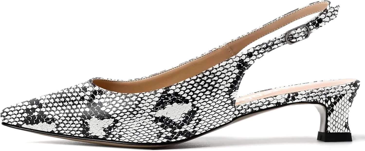 SKYSTERRY Women's Slip On Square Toe Casual Patent Slingback Dating Spool Low Heel Pumps Shoes 1.5 Inch